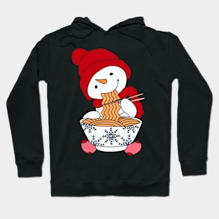 Snowman Eating Noodle Hoodie